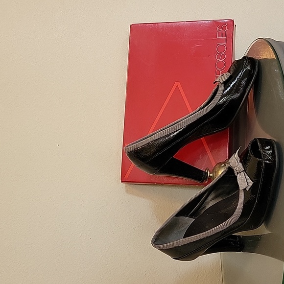 Aerosols Shoes - Aerosols Benefit Black Patton Leather Peeptoe